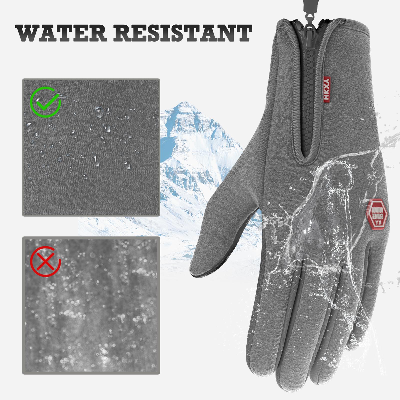 Outdoor Winter Gloves, Touchscreen andWindproof Full-Finger Gloves for Sports, Travel,and Daily Activities
