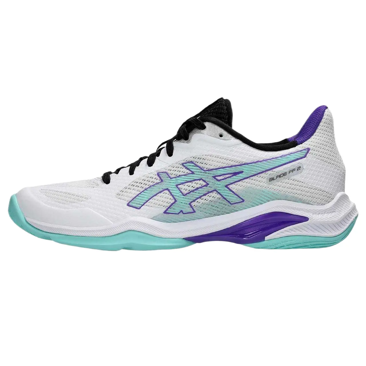 ASICS Blade FF 2 Laced Color Block Round Toe Low Top Badminton Shoes 1072A120-104