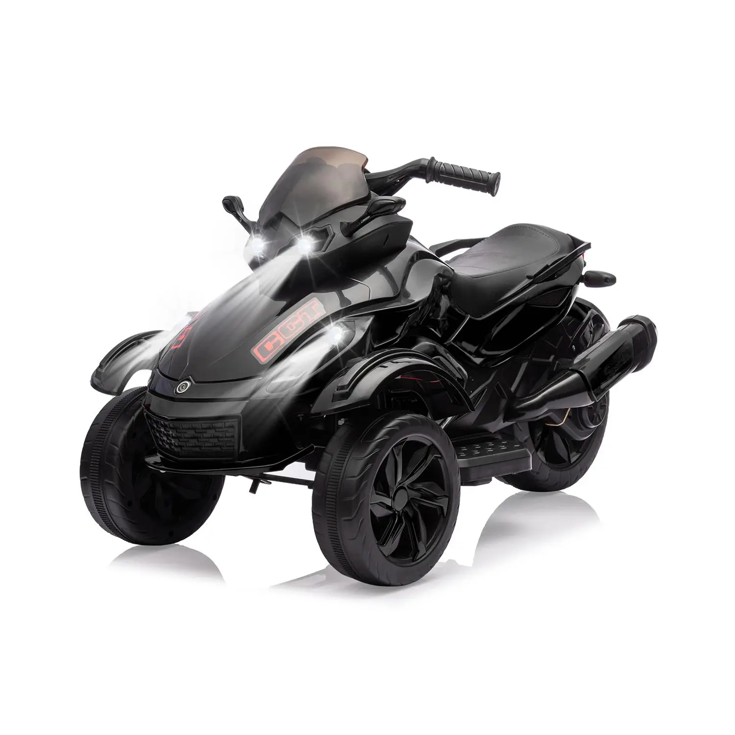 Garvee 12V Electric Kids Ride-On ATV Motorcycle – 3-Wheel Battery Powered Vehicle with LED Lights, Music, Treaded Tires, for Boys & Girls Ages 3-8, Outdoor Toy