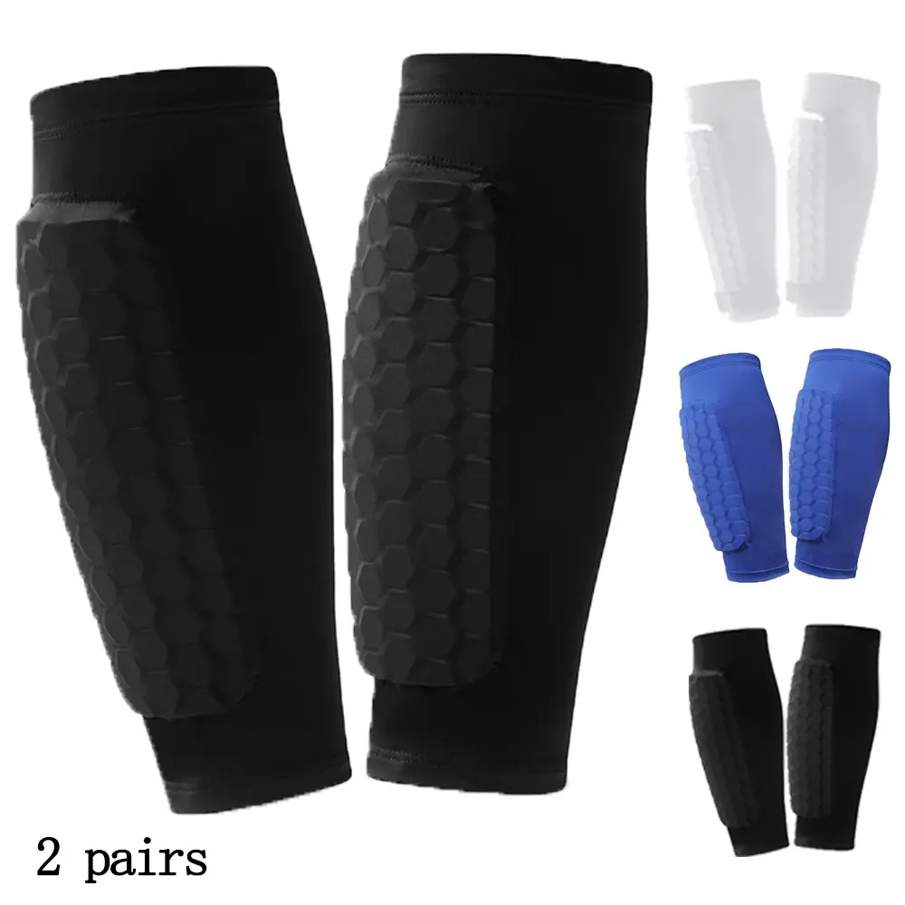 2 Pairs Breathable Sweat-Wicking Soccer Knee Braces, Lightweight Quick-Dry High Elasticity Durable, Anti-Slip Anti-Collision Sports Gear