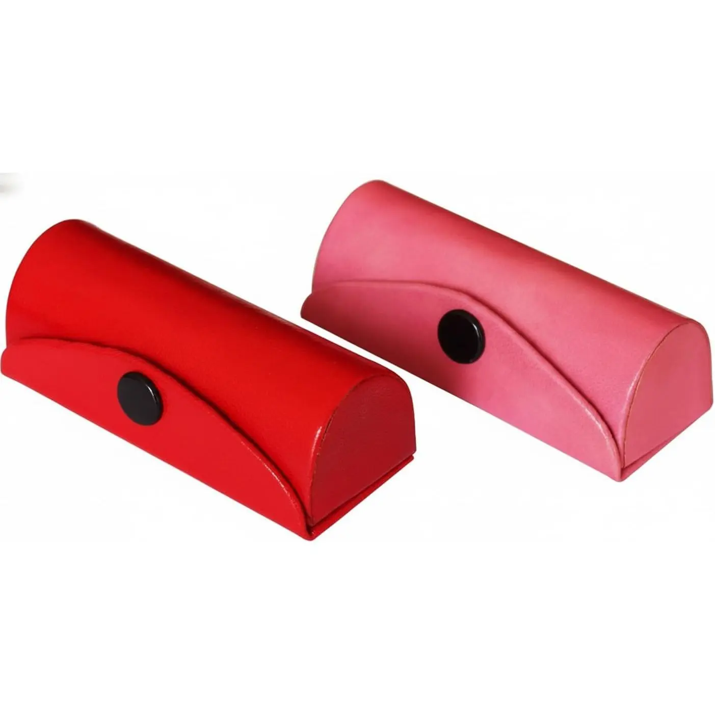 Set of 2 Leather Lipstick Case Holder Organizer Bag for Purse with -in Mirror | Soft Durable Leather Lipstick Storage Box | Travel  Holder (Red & ), Compact, Modern, Travel Ready, Two-Tone Set