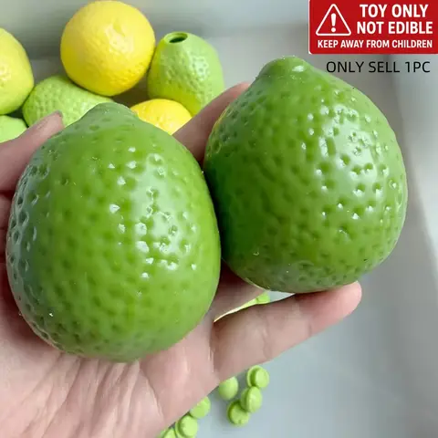 Crunchy Lemon Squeeze Toy, ASMR Stress Relief Toy Color Changing Lemon Toy, Soft Rubber, Comfortable Texture, Anxiety Relief, Squishy Lemon Squeeze Toy, Decompression Squeeze Fidgets
