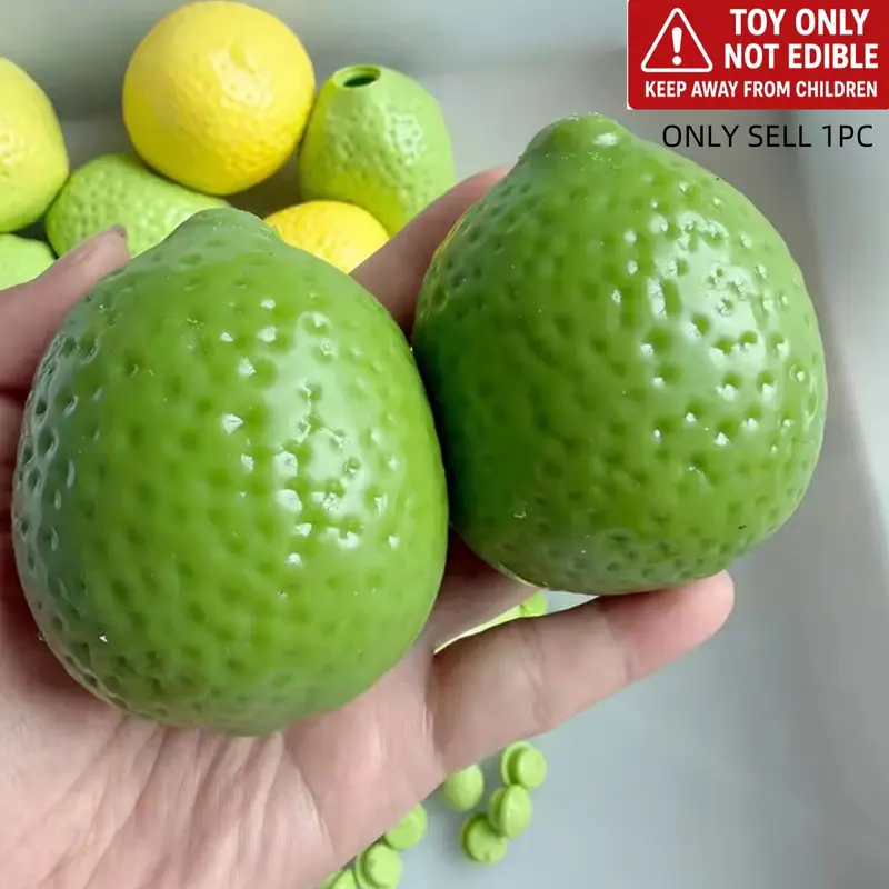 Crunchy Lemon Squeeze Toy, ASMR Stress Relief Toy Color Changing Lemon Toy, Soft Rubber, Comfortable Texture, Anxiety Relief, Squishy Lemon Squeeze Toy, Decompression Squeeze Fidgets