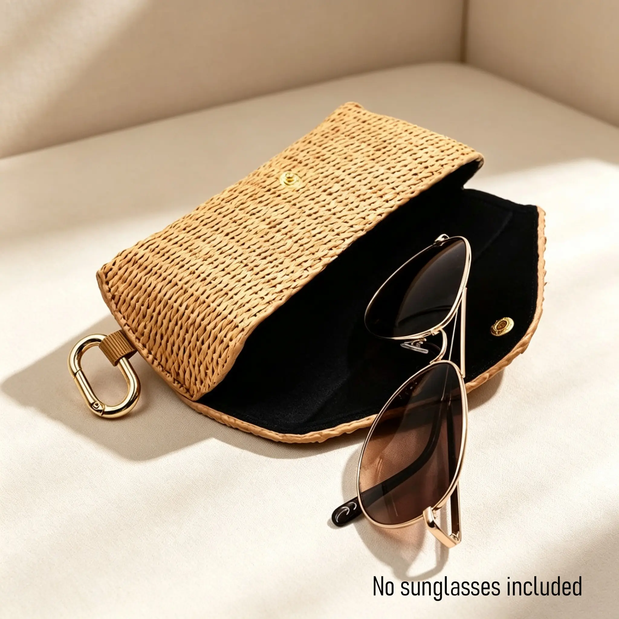 Handmade Braided Sunglasses Case, Durable Sun Glasses Protector, Portable Eyewear Pouch, Unisex Anti-Scratch Lightweight Bag