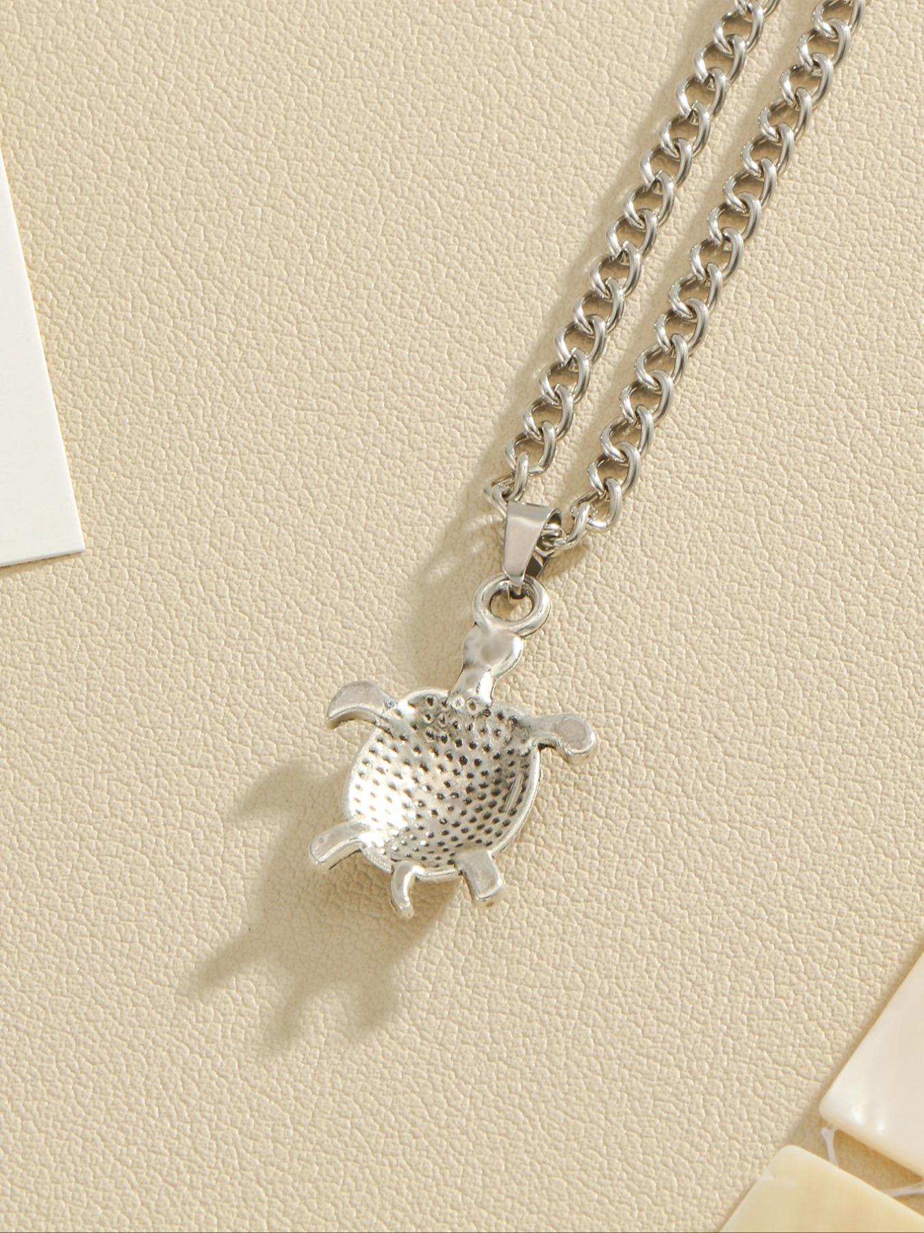 Cute Turtle Design Pendant Necklace, Fashion Jewelry for Party, Daily Clothing Decor, Trendy All-match & Exquisite Jewelry for Birthday Gift