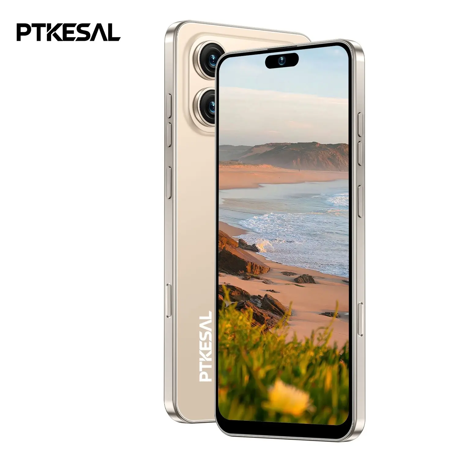 PTKESAL-17 Pro Max Smart 4g Phone, 6gb RAM 64GB Storage, Mtk6762 Octa-Core, Android 12, 16mp+20mp Camera, 5000mah Battery, Face & Fingerprint Unlock, Smartphone
