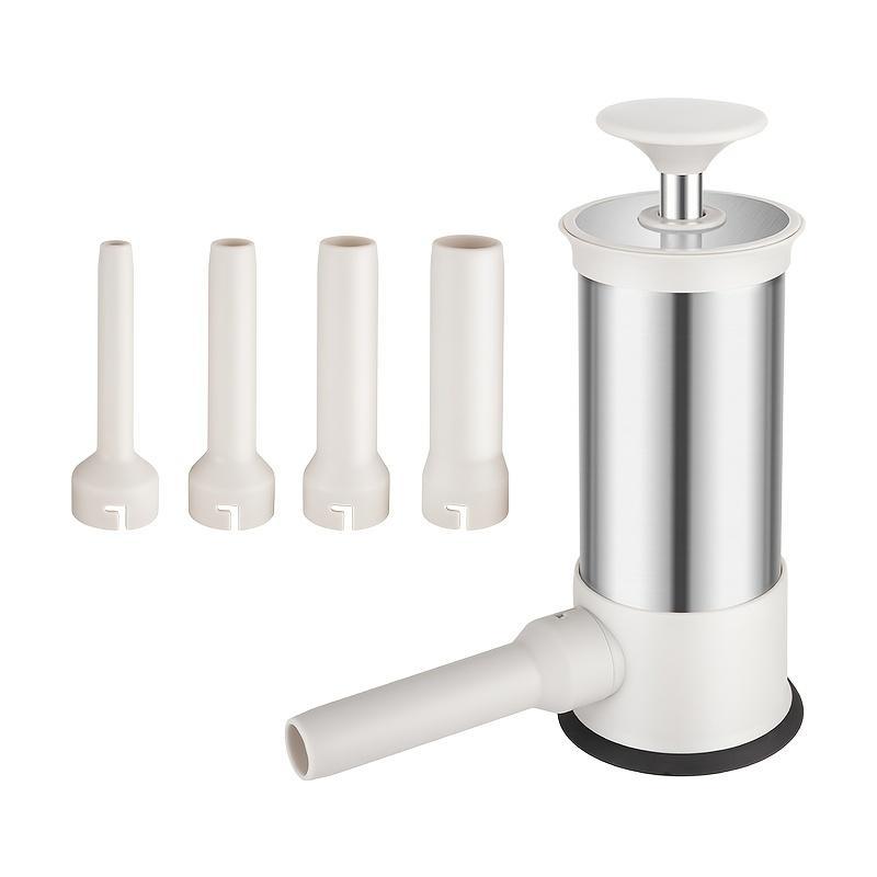 Sausage Stuffer with 4 Filling Tubes, for Meat Sausage Fillings, a Tool for Handmade Vertical Sausages in Home Kitchens
