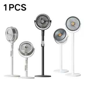 USB Rechargeable Humidifier Spray Floor Fan, Adjustable Height, Remote Control, 150° Rotation, 350° Swivel, 4 Speeds, 4000mah Battery, Brushless Motor