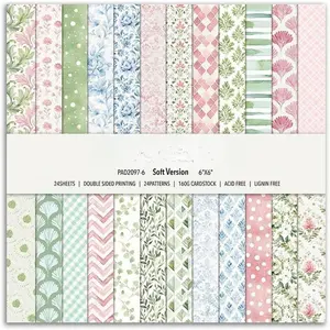 Scrapbook Paper & Scrapbooking Supplies, Bloom 6x6 Double-Sided Patterned Cardstock Pad, Floral Craft Sheets for Junk Journaling, Card Making & Scrap Book, 24 Sheets