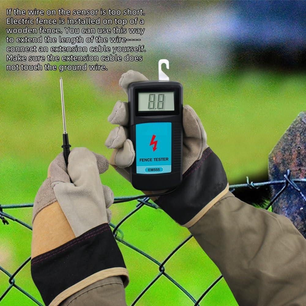 Digital Electric Fence Tester Fault  Meter, Auto On/Off for Pulse Detection 300V-9900V (9.9kV Display) Gardening Tool