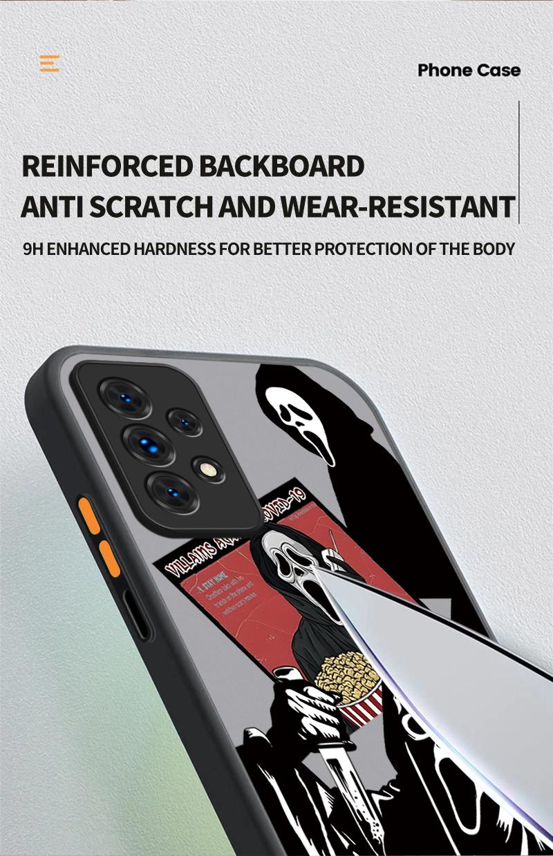 Scary Death Scream Ghost Soft Case for Samsung Galaxy S26 S25 S24 S23 S22 and Iphone 17 16 15 14 13 12 11 17Air Plus Pro Promax