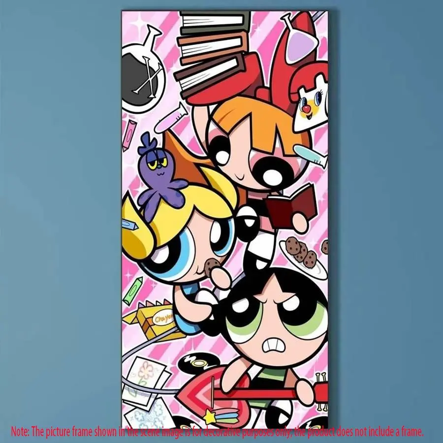 5D DIY Full Drill Diamond Painting - Diamond Painting Kit Cartoon Girl Anime Design Diamond Pattern Design Mosaic Canvas DIY Wall Art, Home Wall Decoration, Handicraft, Crafts