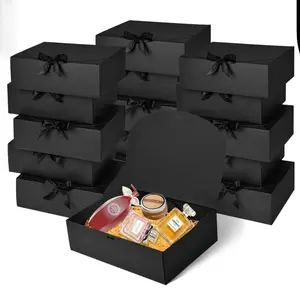 Luxury Gift Box Set with Lid, 10-Piece Pack with Elegant Ribbon, Perfect for Christmas, Halloween, Birthday, Anniversary Gifts