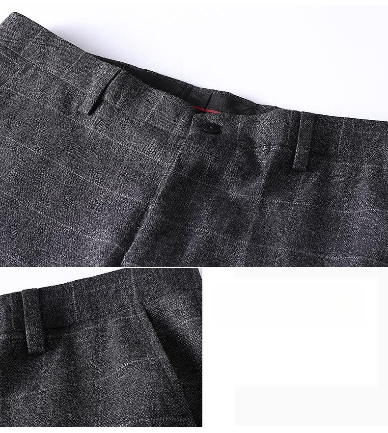 Men's Plaid Slim Fit Suit  Korean Style One-Button Notch Lapel Casual Blazer with Pocket Detail & Center Vent