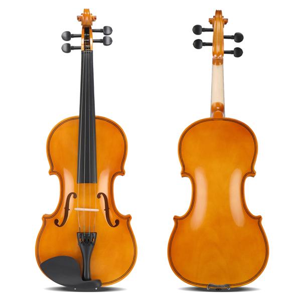 4/4 Violin Set for Adult Beginners and Students with Hard Case, Bow, Shoulder Rest, Rosin, Extra Strings, Pre Set Up Bridge