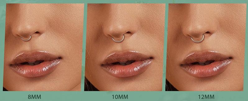 Jstyle 5Pcs 316L Surgical Steel Septum Rings Nose Rings Hoop 16G 18G 20G Hinged Clicker Hoop Nose Rings for Women Cartilage Hoop Earring Lip Helix Rook Tragus Conch Septum Nose Piercing Jewelry