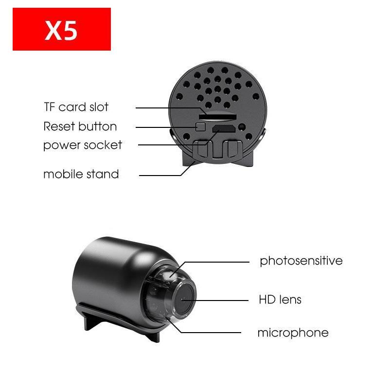 Model X5 Wireless Home Security Camera - 120P HD, WiFi Supported, Magnetic Mount, USB Powered, Suitable for Indoor/Outdoor Use, Built-in Battery, Magnetic Design full