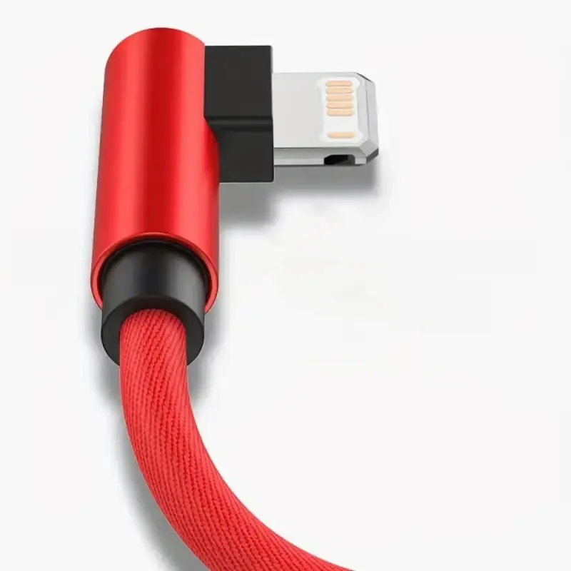 90 Degree USB Cable, 1 Count Fast Charging Data Cable, Fast Charging USB Cable for iPhone 14/13/12/11/X/8/7/7Plus/6/6S/5