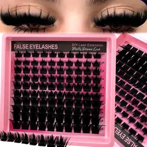 300D/Bottom Lash Clusters DIY Eyelashes Clusters Eyelash Extensions Manga Spike Lashes Spiky False Eyelashes Individual Lash Clusters Lower Lashes Wispy Bottom Individual Lashes 6-20mm Natural Band Eyelash Clusters 217pcs/100pcs Bottom Lash Extension