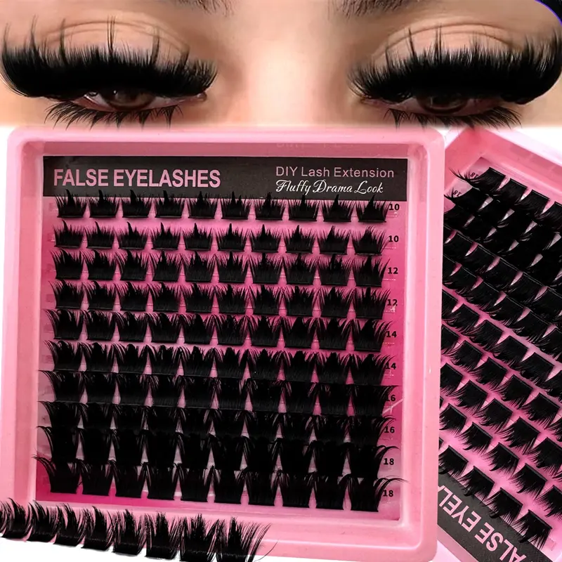 Bottom Lash Clusters Manga Spiky Wispy Individual Eyelash Extensions, 6–20 mm Natural-Looking Lower False Lashes, 100/217 PCS Options, DIY False Eyelashes