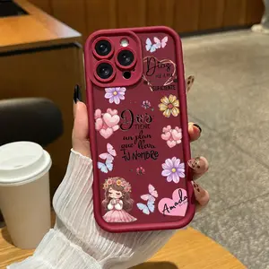 Spanish Faith Quote Phone Case, Butterfly Floral Prayer Girl Style for iPhone 17 16 15 14 13 12 11 X Plus Pro Max, Shockproof Cute Gift