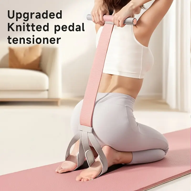 1pc New Multifunctional Fabric Pedal Puller, Yoga Assisted Pull Rope, Leg Extension Band For Sit Up Training, Elastic Rope Abdominal And Arm Fitness Equipment, Exercise Core, Whole Body, Leg Strength