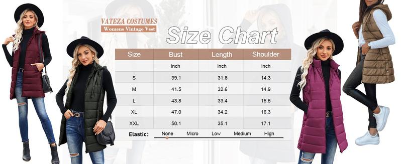 Imily Bela Women Long Vest Solid Color Sleeveless Hood Winter Puffer Vest Outwear Imily Bela Women Long Vest Solid Color Sleeveless Hood Winter Puffer Vest Outwear