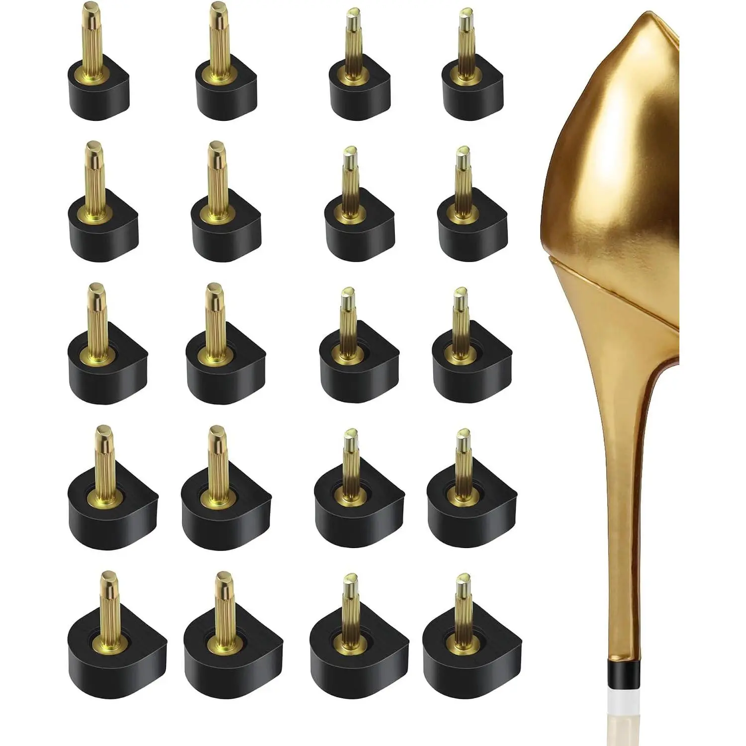Heel  Tips, 3 Colors to Choose, Durable Non-Slip High Heel Caps with Optional 6" Heel Pliers