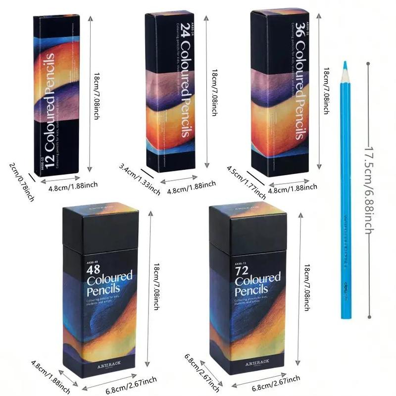 1 Set Professional Wooden Oil-based Colored Pencil, 12/18/24/36/48/72 Colors Hexagon Handle Coloring Pencil For Drawing Sketching, Valentine's Day Gift