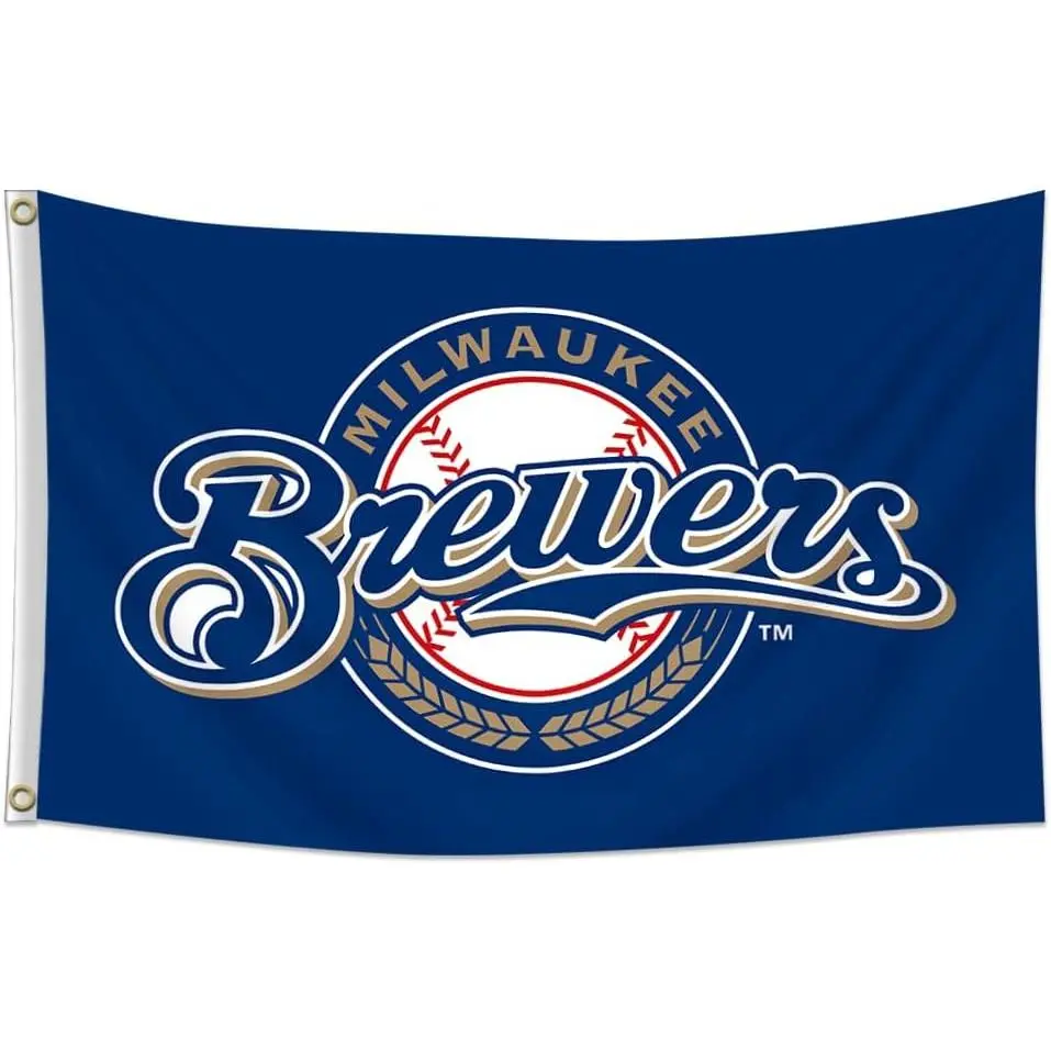 ENMOON Brewers Flag Banner - 3x5ft, Vibrant Color, HD Printing, 150D Polyester, Lightweight Decor for Garage, Man Cave