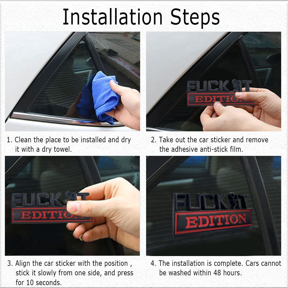 It Edition 3D Car Exterior Emblem Badge Sticker Decal - 3.46x0.9" Edgy Stickers, Long Wearing Body Decor, Fender/Truck Replacement Car Decoration Accessory Fit For All Vehicles