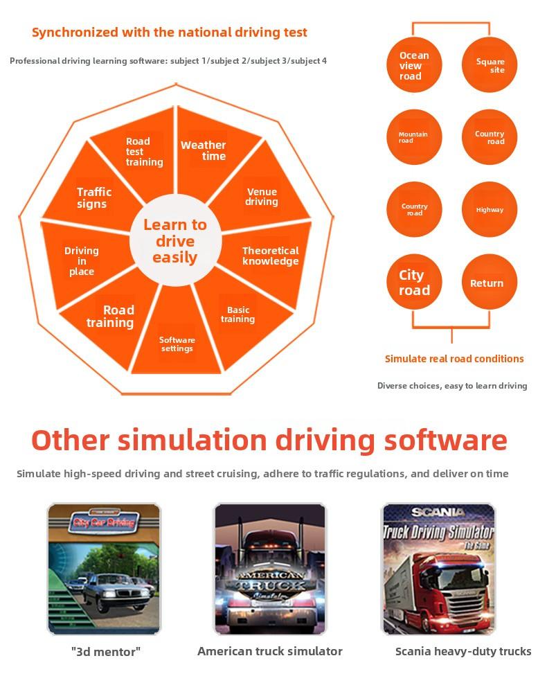 Ultimate Racing Experience!PXN-V3PRO Steering Wheel, Multi-System Support + One-Click Mode Switch, Dual Vibration + Stable Mount Set Complete
