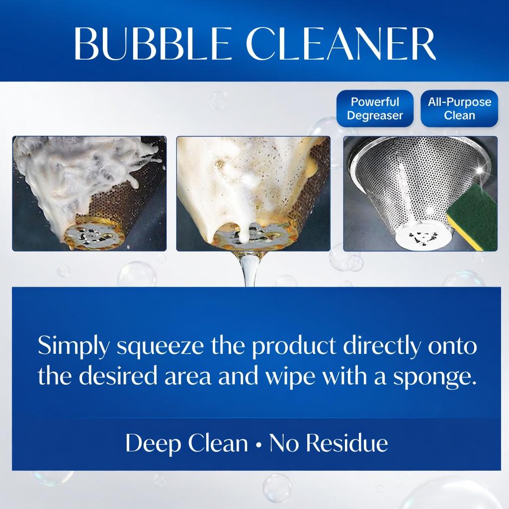 Powerful Foaming Kitchen Degreaser - Heavy Duty Grease & Oil Remover for Range Hood, Stovetop, Exhaust Fan, Walls & Cookware