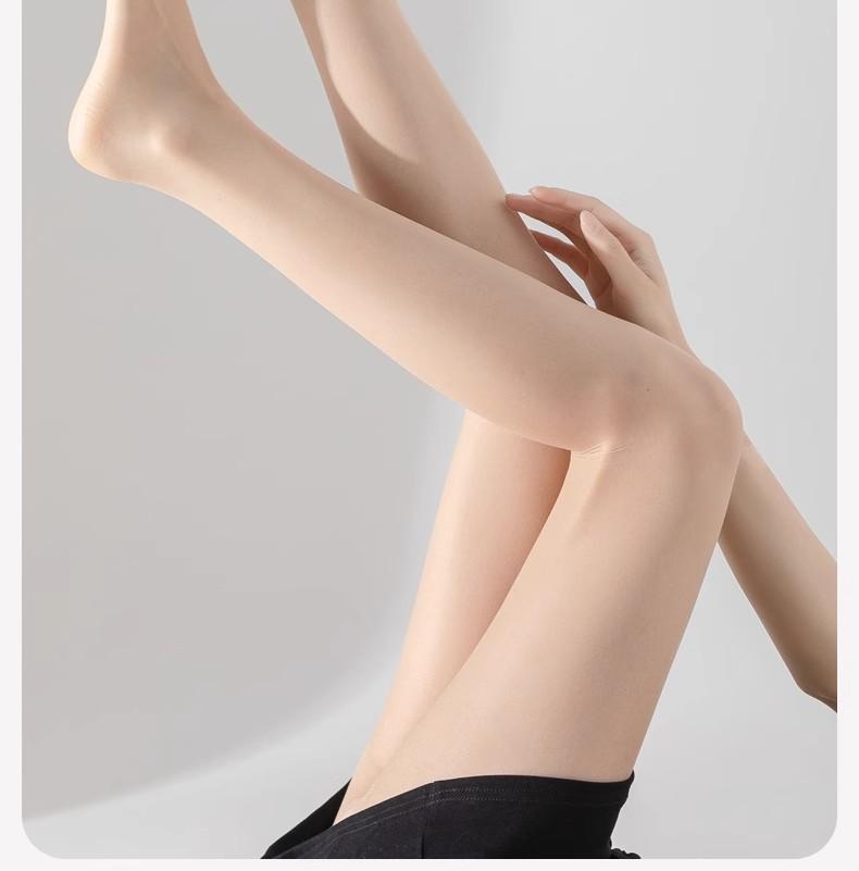 (White Swan Series ‌ ) Women's Ultra-Thin, Snag-Resistant, Nude-Colored Pineapple-Textured Tights, Bare-Leg Illusion, 0D Sheer Pantyhose, Non-Slip Waistband, for Spring and Summer