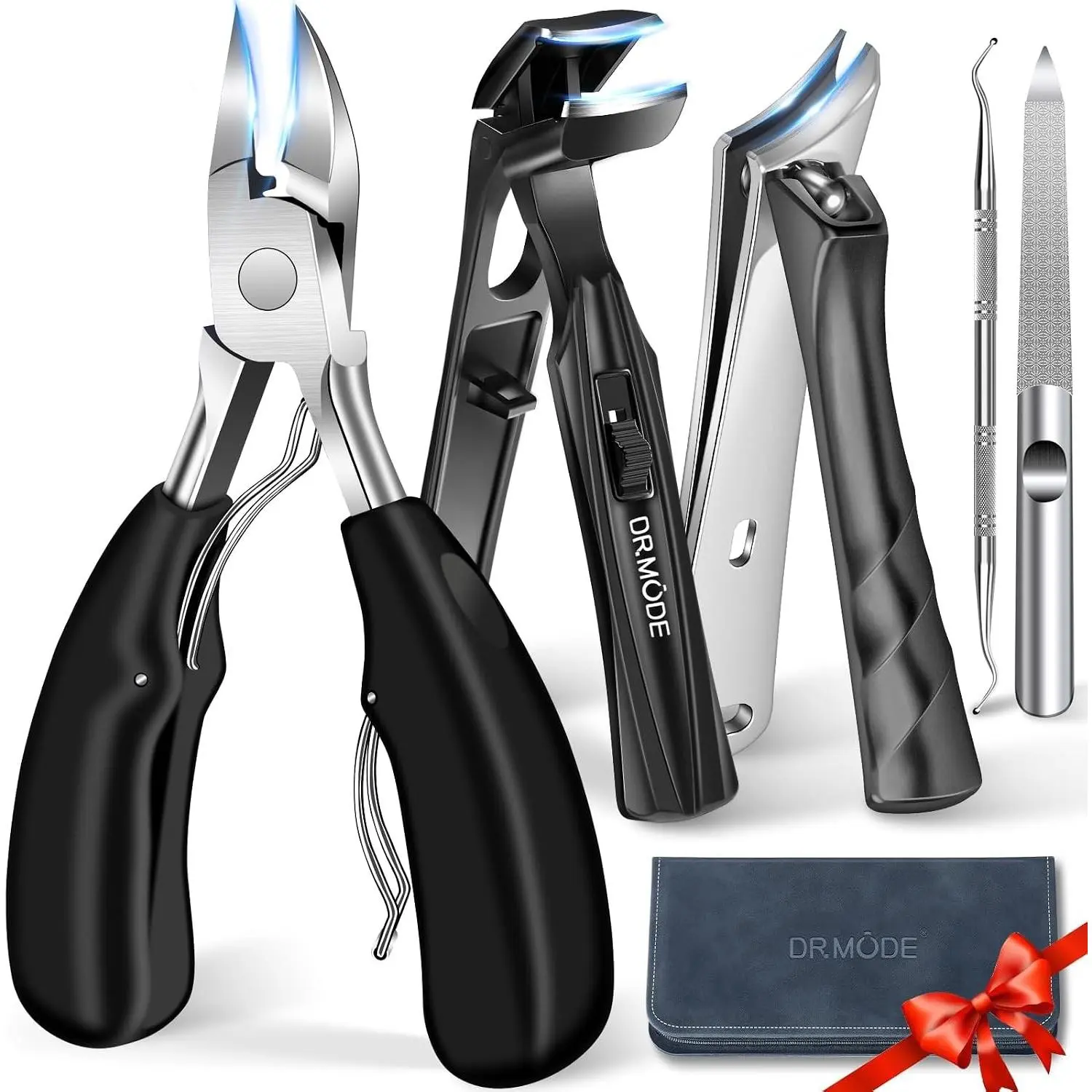 2026 Toenail Clippers for Thick Toenails for Seniors, Angled Head Large Toe Nail Clippers Set for Men, Heavy Duty Ingrown Toenail Clippers with Long Handle, Ultra Sharp Slanted Wide Jaw Nail Cutter