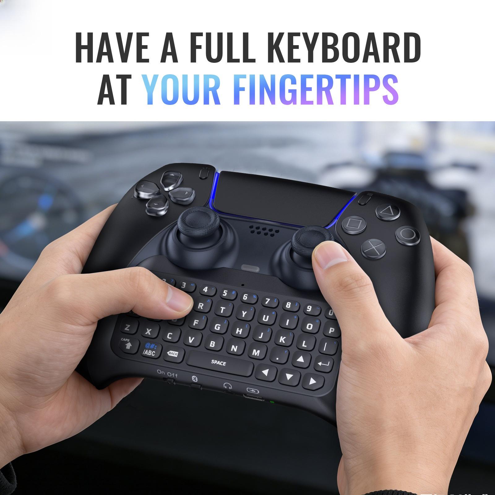 🎙️ PS5 Controller Wireless Keyboard |   Built-in Speaker for Voice Chat - Gamer Must-Have ✅ PS5 Wireless Controller Keyboard with Speaker |   Lag-Free Voice Chat - Essential Accessory