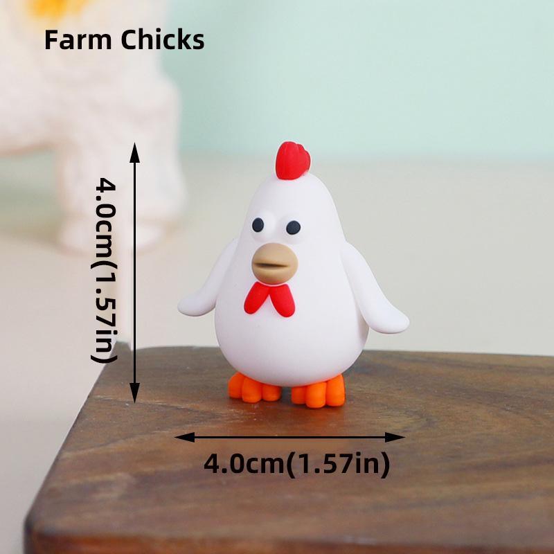 Farm Animal Cake Topper Cow ,Pig, Mountain Cattle, Chick Cake Decorations for Baby Shower Kids Happy 1st Birthday Party Supplies