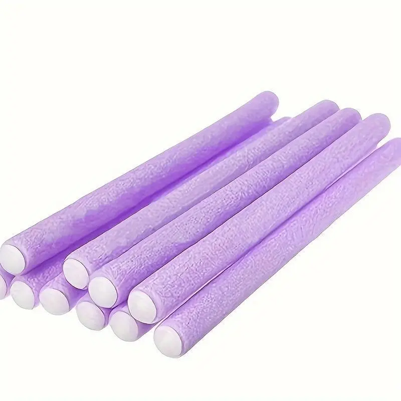 10pcs Flexible Heatless Hair Rollers, Bendy Twist Curling Rods for DIY Soft Foam Curls, Hair Styling Tools for Natural and Salon-Quality Results