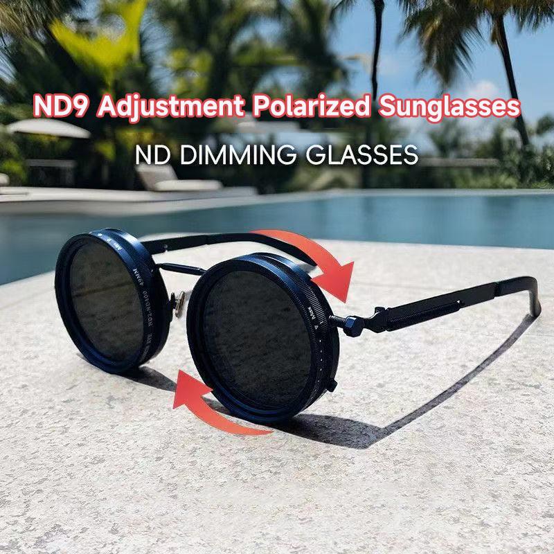 Polarized Round Sunglasses for Men Women, Retro Punk Style UV400 Protection Shades, Clear Vision Eyewear for Fishing Outdoor Activities Polarized Round Sunglasses for Men Women, Retro Punk Style UV400 Protection Shades, Clear Vision Eyewear for Fishing Outdoor Activities