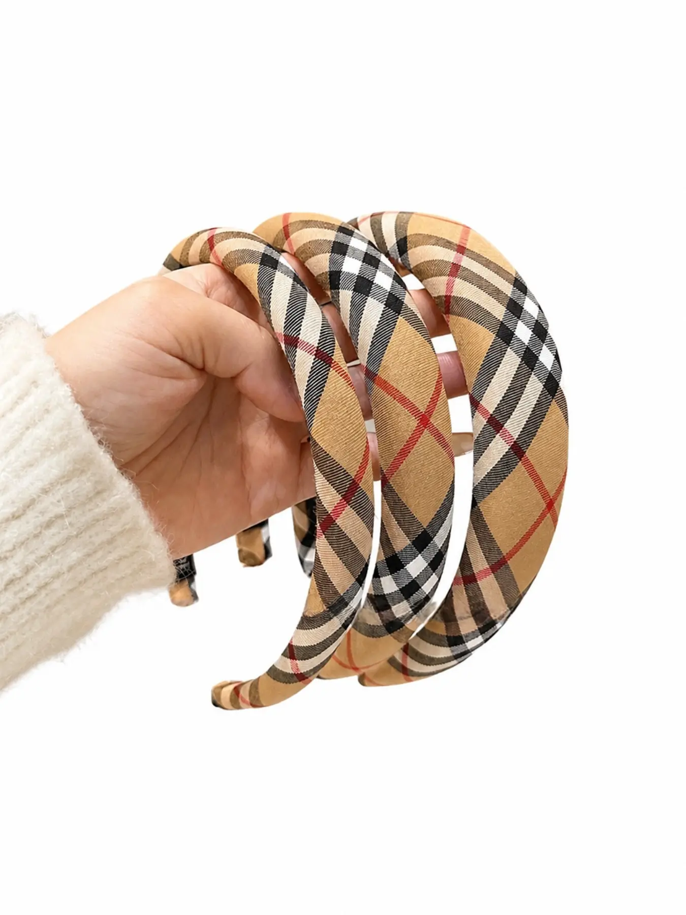 3PCS Plaid Headbands for Women | Wide Padded Headbands | Classic Check Hair Band | Comfortable Hair Accessories | Everyday Fashion