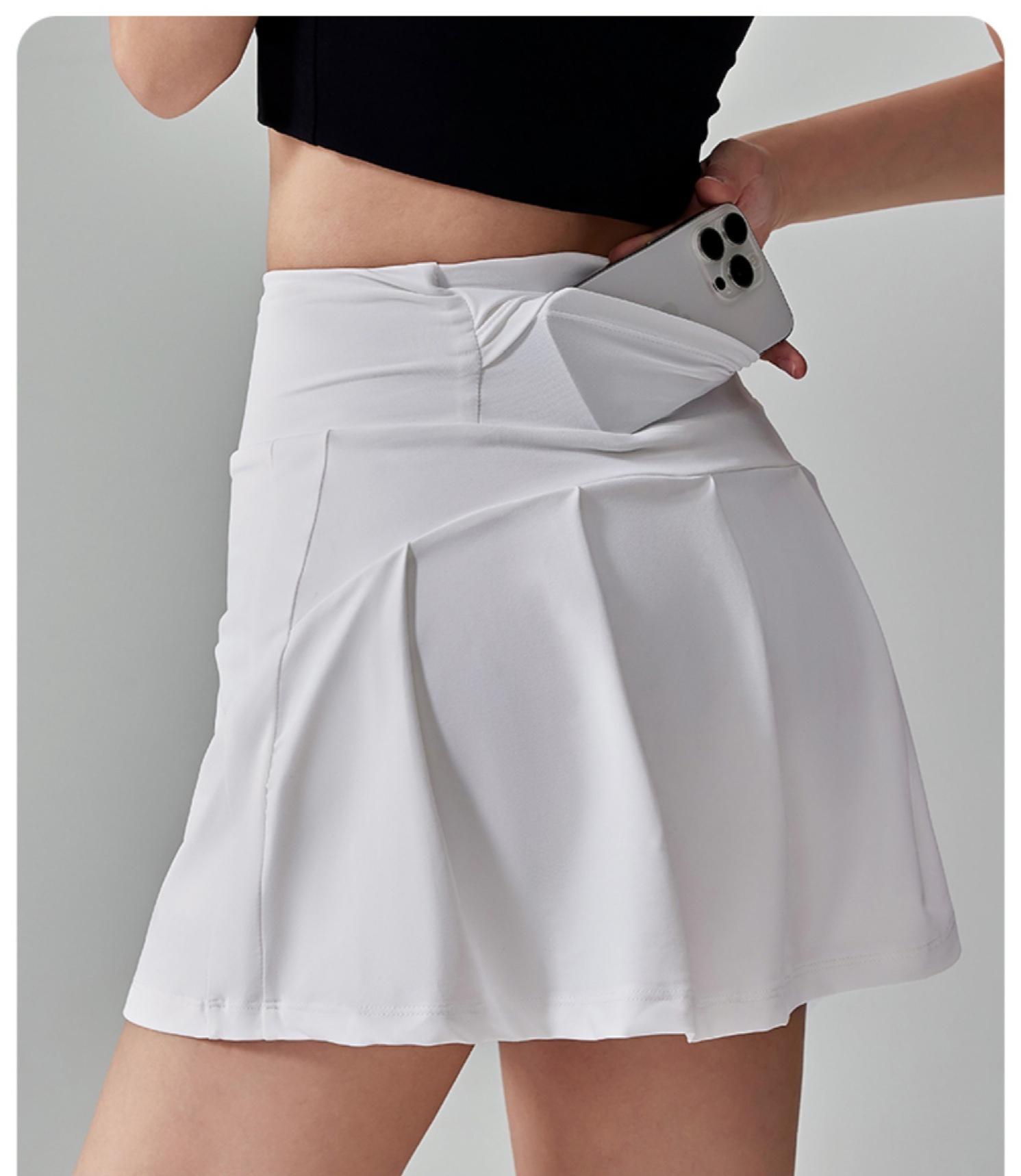 Plus Size Tennis Skort Sport Skirt With Built-in Shorts Anti-exposure 2-in-1 Athletic Dress for Running Workout Golf