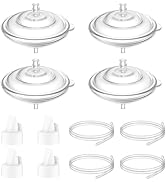 6oz Wide-Mouth Breastmilk Storage Bottles with Two-Pieces Sealing Cap, Leak-Proof Design, No-Fade Reading Marking, Compatible with Spectra S1 S2 9 Plus, Motif Luna, and Most Wide-Mouth Flanges, 4 Pack