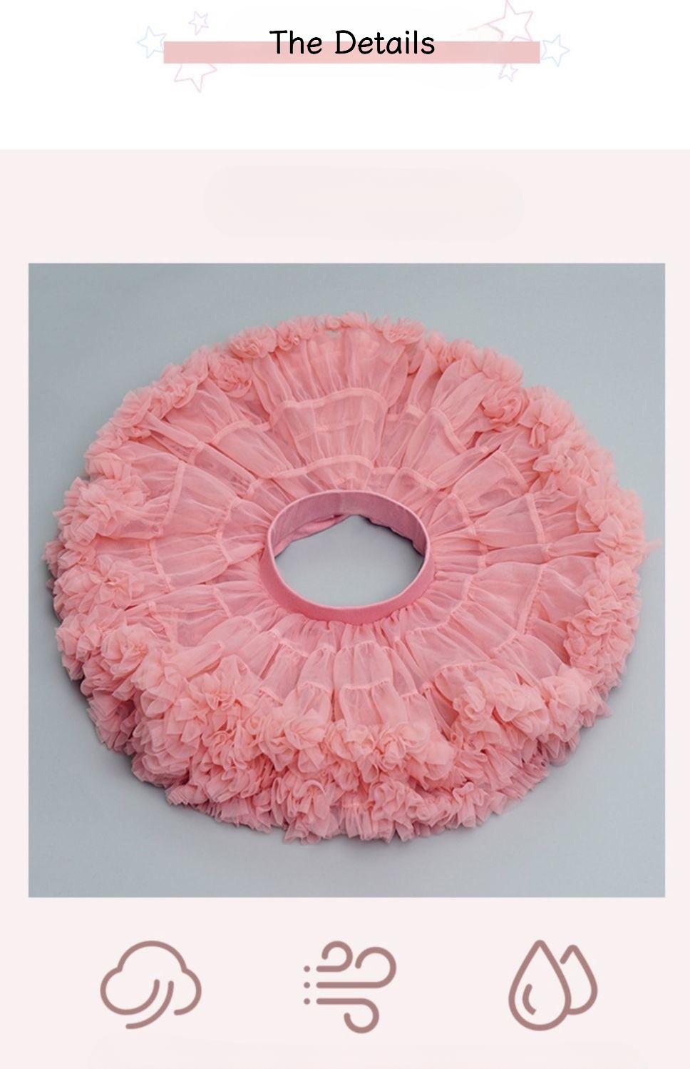 Girl's tutu dress large fluffy version bunny dress milky apricot tutu dress with shotr cream-colored ballet princess dress