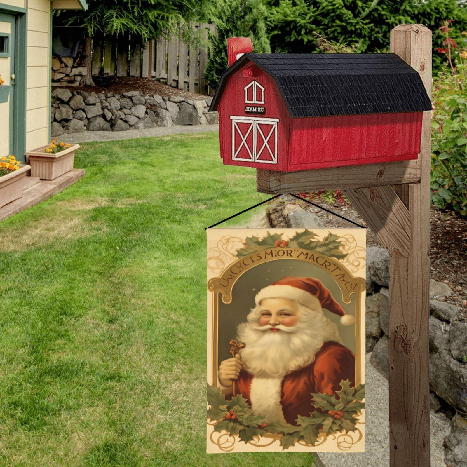 Christmas Garden Flag, 1 Count Double Sided Santa Claus Pattern Garden Flag, Christmas  Flag for Outdoor Yard  Garden Patio  Lawn Decoration