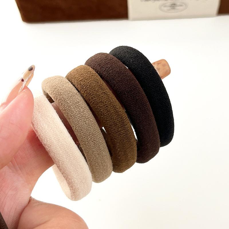 10-Piece Seamless Thickened Elastic Hair Ties, Cotton Crease-Free Bands for All Hair Types, Women's Hair Accessories Ideal Gift