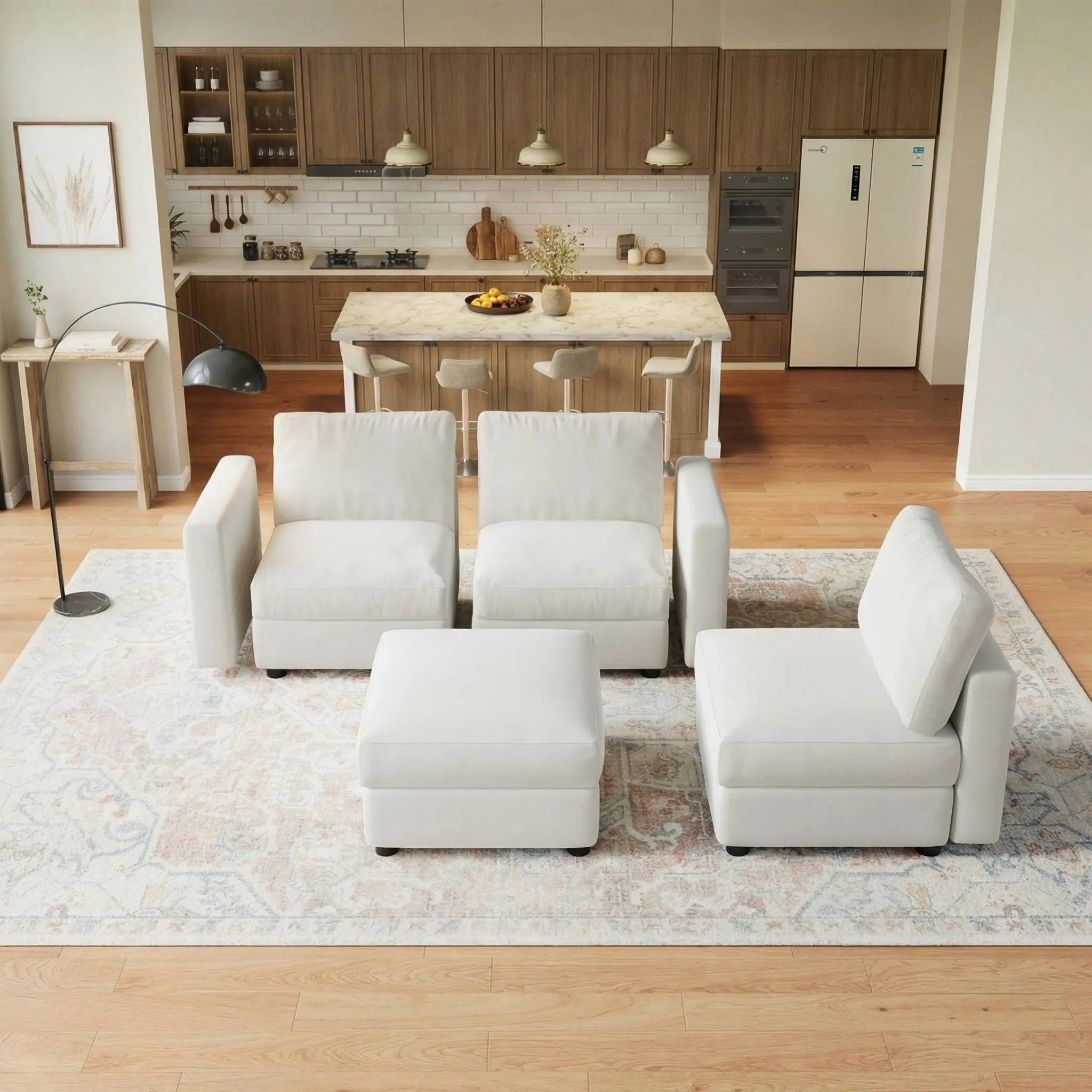 GAOMON and GAOMON Modular Sectional Sofas - L and U Shaped, 4 to 9 Seater Options with Ottoman, Oversized Convertible Chenille Sofas in Beige, Red, and Grey for Living Room, Apartment, Office
