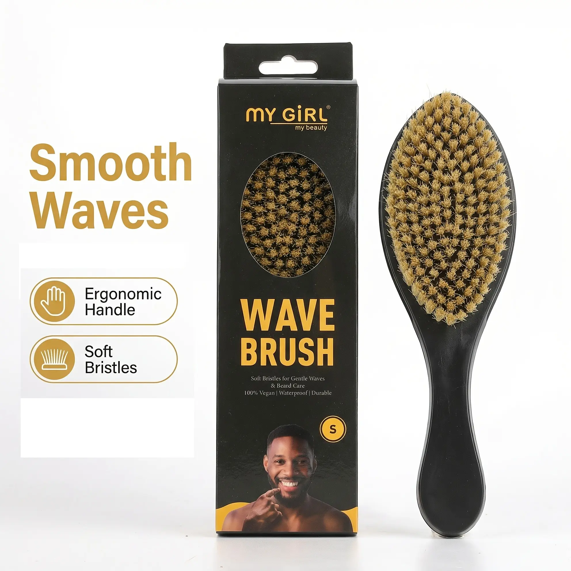 1pc Wave Hair Comb for Men & Women, Beard Brush, Scalp Massager, Daily Care Tool, Suitable for All Hair Types, Perfect Gift