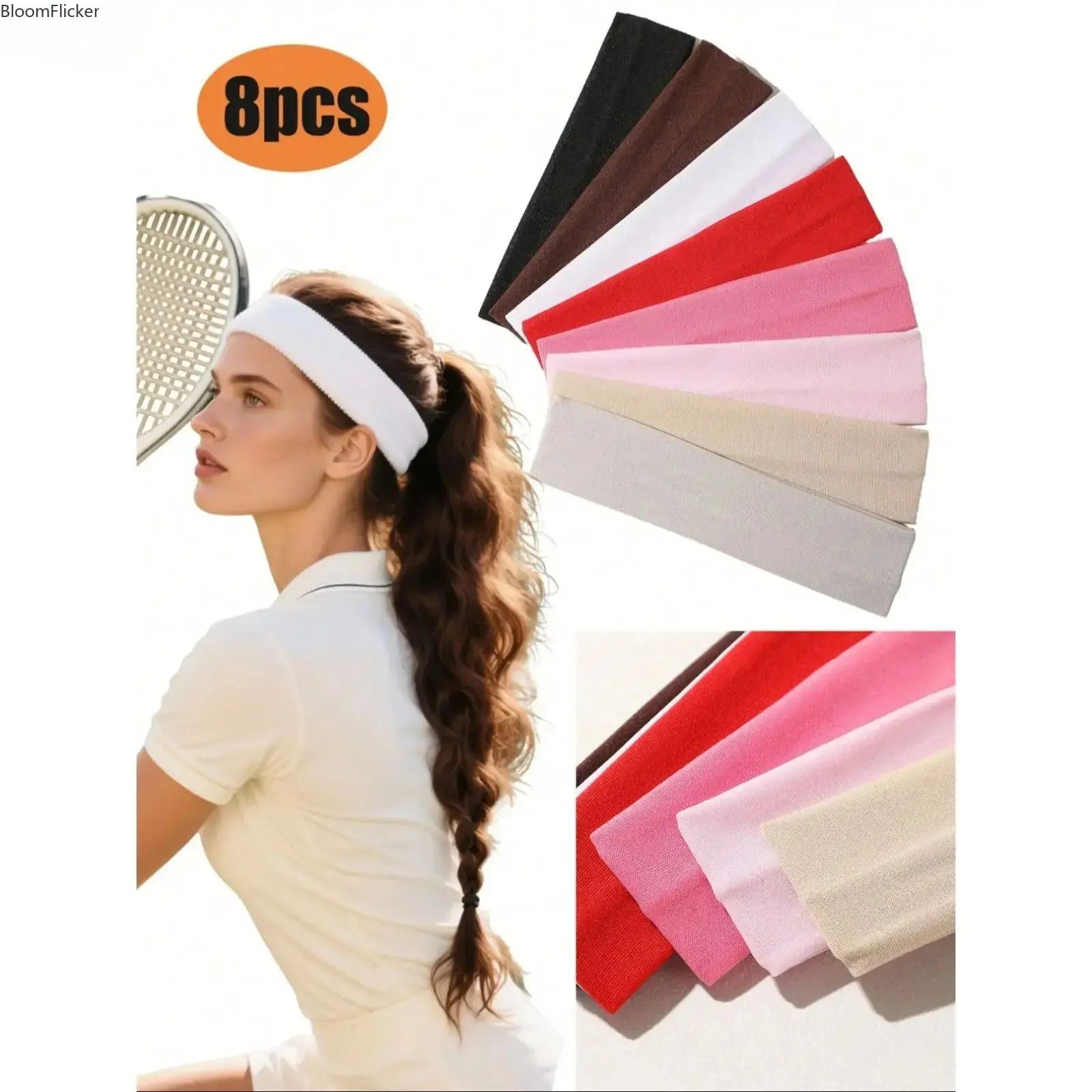 Multicolor Elastic Workout Headbands, Non-Slip Sweat-Wicking Fitness Sweatbands, All-Season Breathable Hair Accessories For Sports Training And Daily Exercise