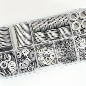 600pcs Durable 304 Stainless Steel Flat Washers Set for Home Decor, Factory Repair, Kitchens, Shops & More - Ensures Secure Fastening and Long-Lasting Performance