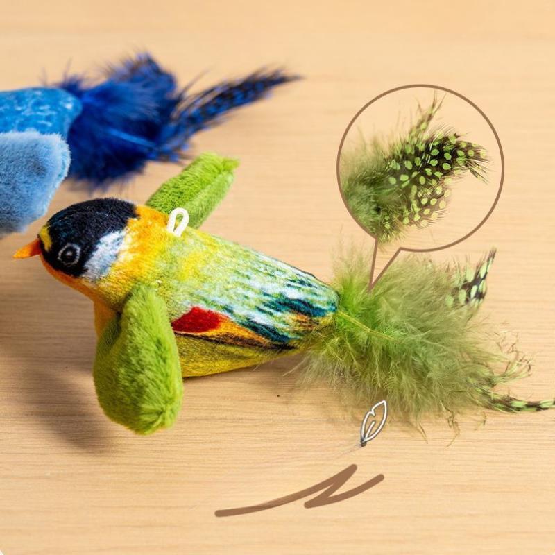 Cute Bird Design Interactive Cat Teaser Toy, Chew and Scratch Toy, Fun Indoor Cat Teething Toy, Pet Entertainment Supplies